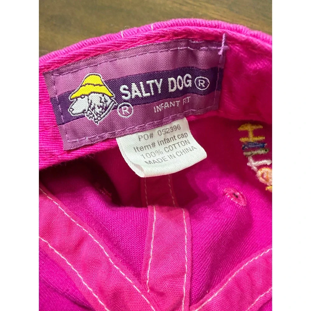 Salty Dog Cafe Hilton Head Island Pink Infant Baseball Cap Hat Cotton Adjustable